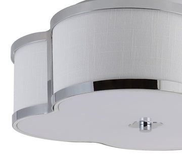 Quatrefoil Scalloped Shade Metal Classic Glam LED Flush Mount - JONATHAN Y